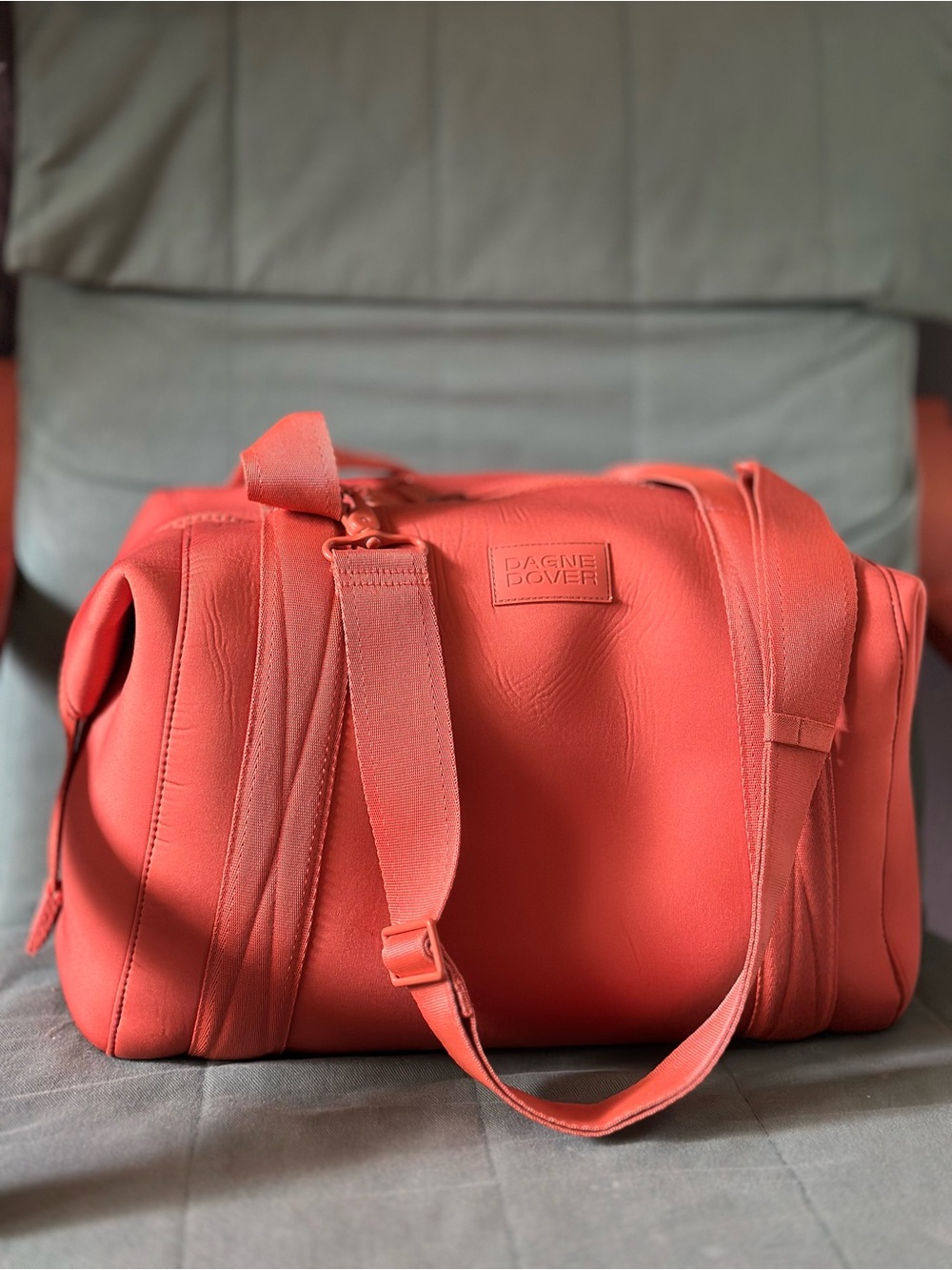 Dagne Dover Landon XL Rust Red Weekender Duffel GUC